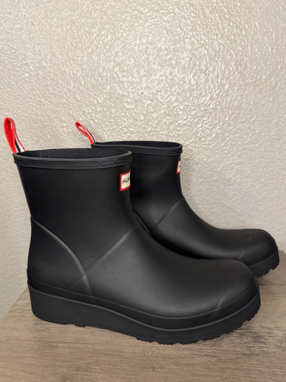 Hunter Play Short Rain Boots Black Matte Waterproof Women’s US 9 - Picture 2 of 6